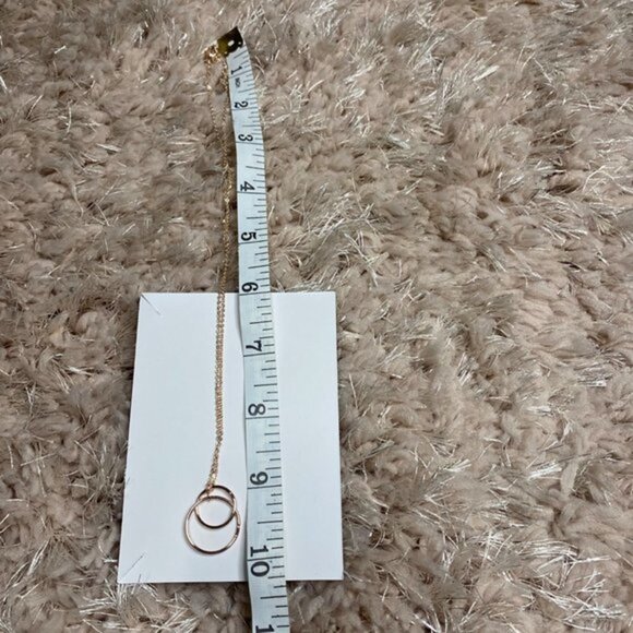 Best Friend Necklace 14K Rose Gold Filled 2 Interlocking Infinity Circles Women’ - Picture 5 of 10